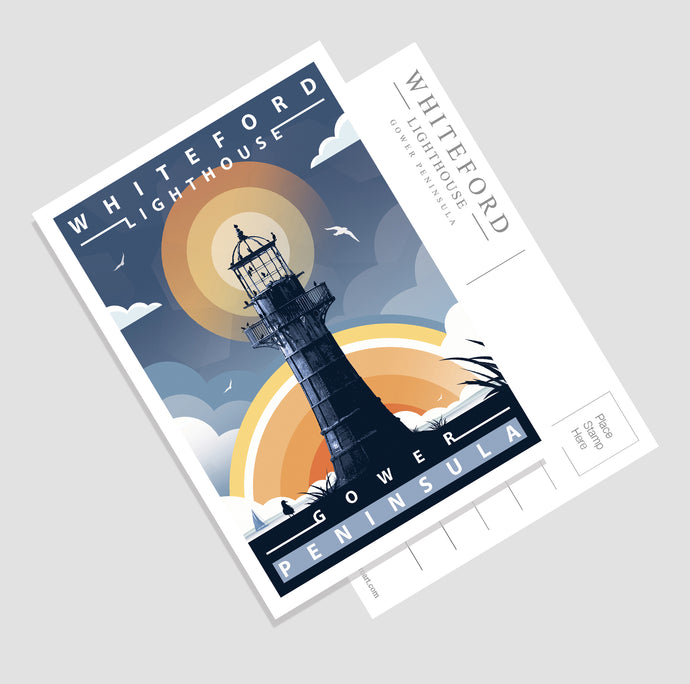 Whiteford Lighthouse (Gower Peninsula) A6 Postcard