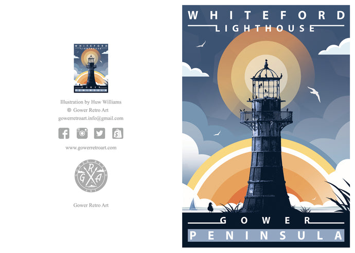 A6 Greeting Card (Whiteford Lighthouse) Gower Peninsula