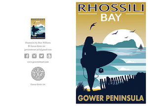 A6 Greeting Card (Rhossili Bay) Gower Peninsula
