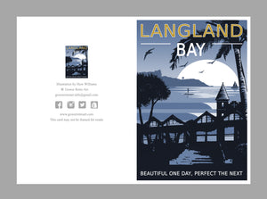 A6 Greeting Card (Langland Bay. Beautiful one day, perfect the next)