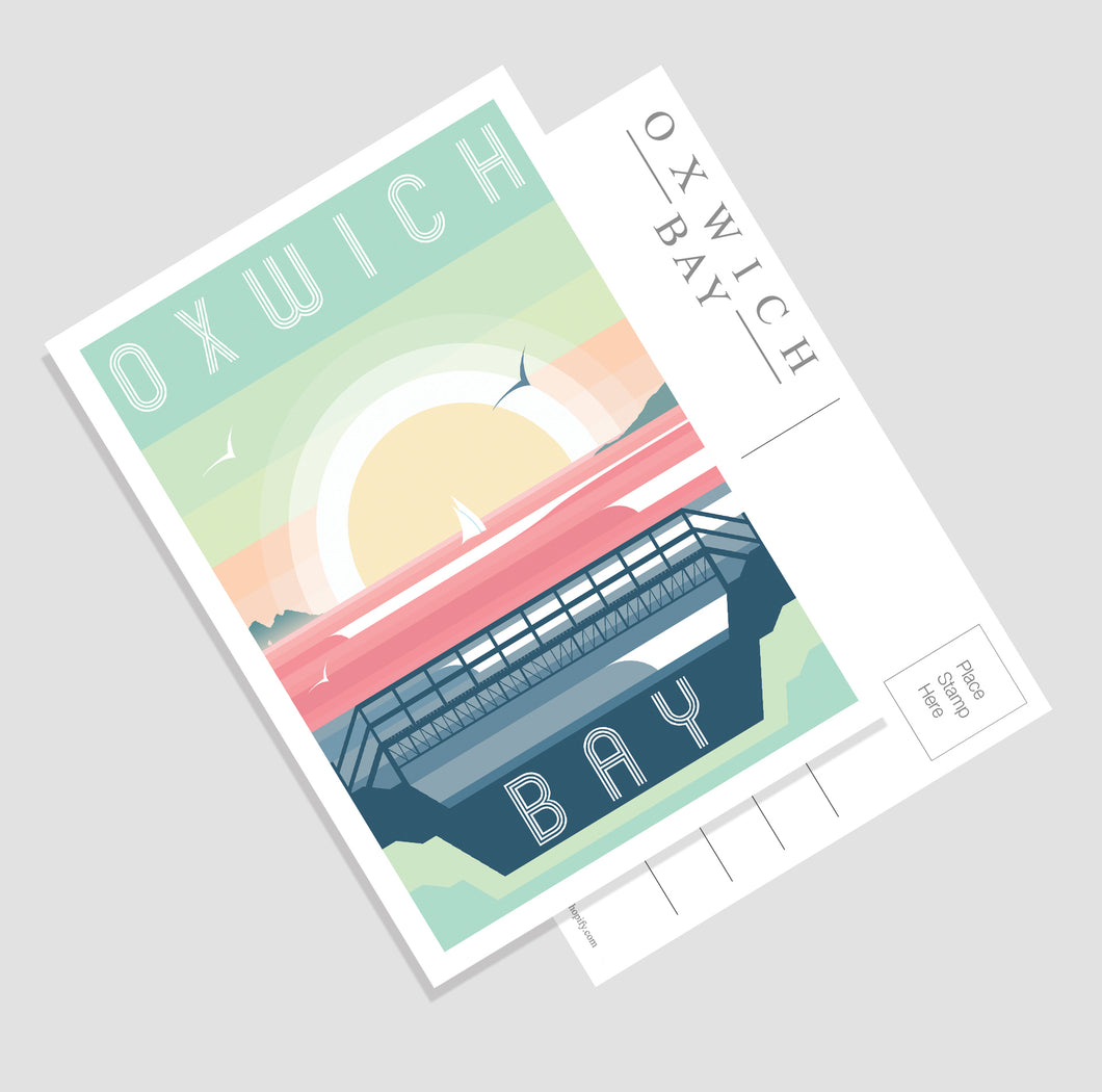 Oxwich Bay (Modern& Minimalistic) A6 Postcard
