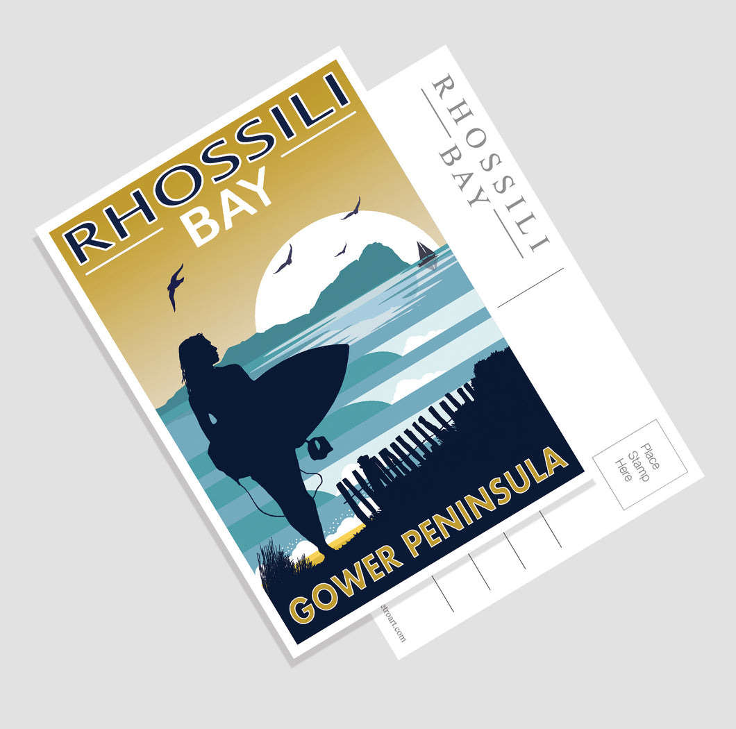 Rhossili Bay (Gower Peninsula) A6 Postcard