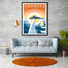 Load image into Gallery viewer, Mumbles Lighthouse (Swansea Bay) Modern &amp; Minimalistic Print