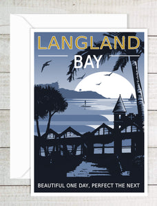 A6 Greeting Card (Langland Bay. Beautiful one day, perfect the next)