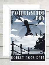 Load image into Gallery viewer, A6 Greeting Card (Donkey Rock Days) Rotherslade Bay, Mumbles Swansea