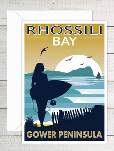 A6 Greeting Card (Rhossili Bay) Gower Peninsula