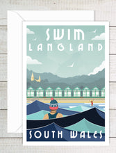 Load image into Gallery viewer, A6 Greeting Card (Swim Langland) South Wales