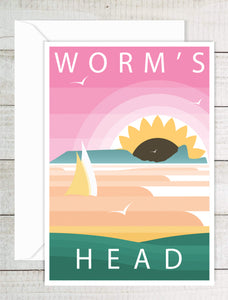 Modern & Minimalistic A6 Gower Beaches Greeting Cards. (Pack of 5)
