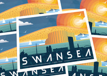 Load image into Gallery viewer, Corp Bay Swansea modern &amp; minimalistic print  (Landscape version)