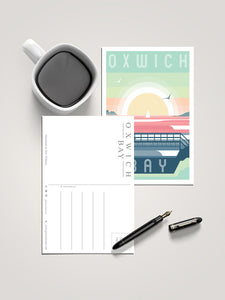 Oxwich Bay (Modern& Minimalistic) A6 Postcard