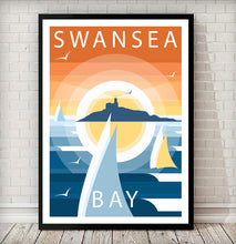 Load image into Gallery viewer, Mumbles Lighthouse (Swansea Bay) Modern &amp; Minimalistic Print