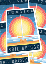 Load image into Gallery viewer, Sail Bridge (Swansea) Modern &amp; Minimalistic Print