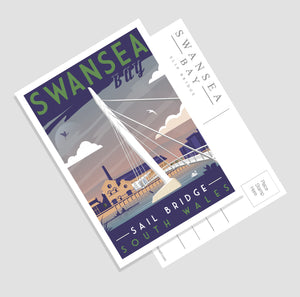 Swansea Bay (Sail Bridge) A6 Postcard