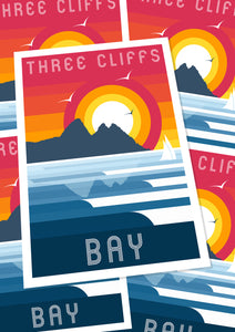 Three Cliffs Bay (Gower Peninsula) Modern & Minimalistic print