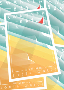 Swansea Bay (City by the sea) Modern & Minimalistic Print