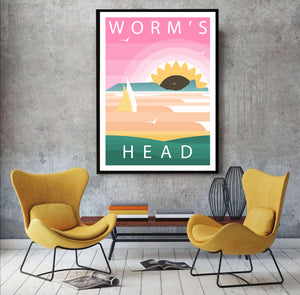 Worm's Head (Gower Peninsula) Modern & Minimalistic Print